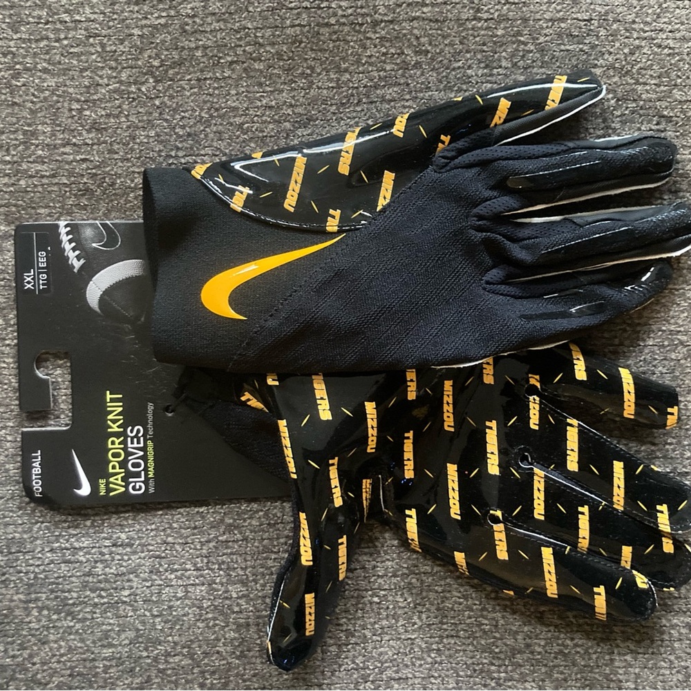 Nike Missouri Mizzou Tigers Vapor Knit 4.0 Team Issued Football Gloves Men’s XXL